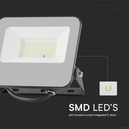 LED RGBW dimmbarer Fluter LED/30W/230V IP65 grau + Fernbedienung