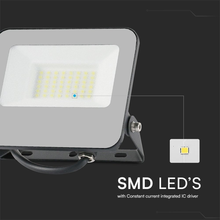 LED RGBW dimmbarer Fluter LED/30W/230V IP65 grau + Fernbedienung