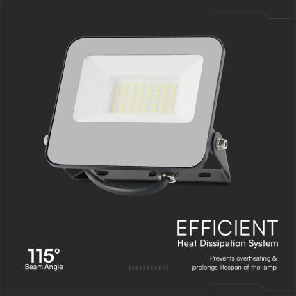 LED RGBW dimmbarer Fluter LED/30W/230V IP65 grau + Fernbedienung