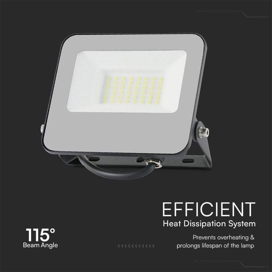 LED RGBW dimmbarer Fluter LED/30W/230V IP65 grau + Fernbedienung