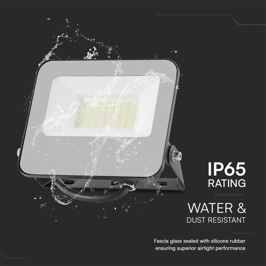 LED RGBW dimmbarer Fluter LED/30W/230V IP65 grau + Fernbedienung