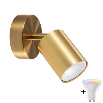 LED RGBW dimmbarer Wandspot GOLDI 1xGU10/6,5W/230V 2700-6500K Wi-Fi goldfarben