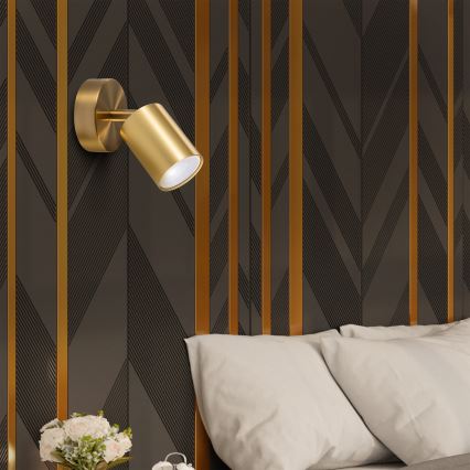 LED RGBW dimmbarer Wand-Spot GOLDIE 1xGU10/4,8W/230V 3000K Gold + Fernbedienung