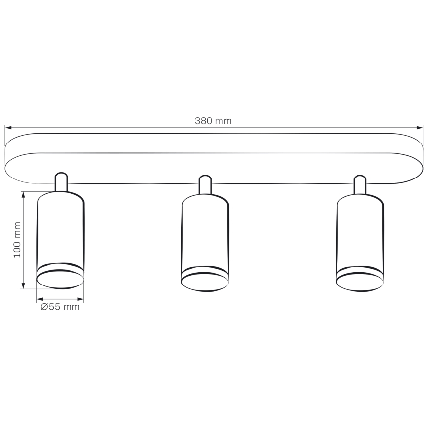 LED RGBW dimmbares Badezimmer-Einbaustrahler TURYN 3xGU10/6W/230V 3000K Wi-Fi IP44 schwarz