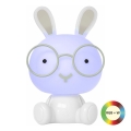 LED RGBW Dimmbares Kinder-Nachtlicht LED/2,5W/230V Hase Weiß