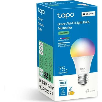 LED RGBW dimmbares Leuchtmittel MATTER A60 E27/8,6W/230V 2500-6500K Wi-Fi - TP-Link