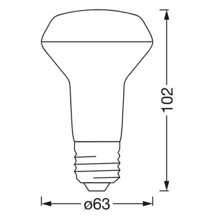 LED RGBW dimmbare Reflektorlampe SMART+ R63 E27/4,7W/230V 2700-6500K Wi-Fi - Ledvance