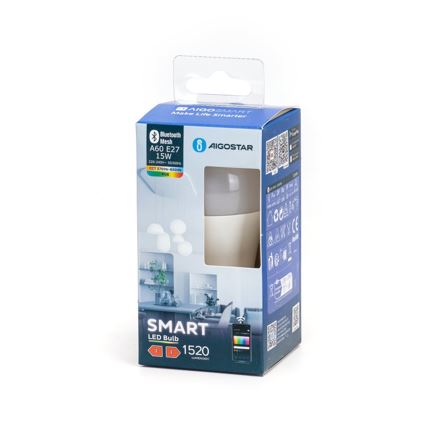 Dimmbare LED-RGBW-Lampe MESH Smart A60 E27/15W/230V 2700-6500K - Aigostar