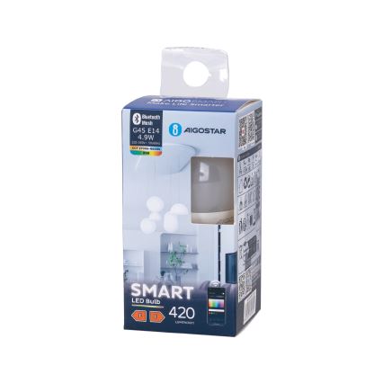 Dimmbare LED-RGBW-Lampe G45 E14/4,9W/230V 2700-6500K - Aigostar