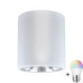 LED RGBW Регульований світильник JUPITER 1xE27/6,5W/230V, 2700-6500K, Wi-Fi, діаметр 13 см, білий
