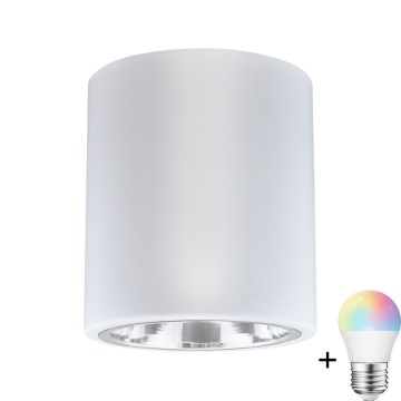 LED RGBW Регульований світильник JUPITER 1xE27/6,5W/230V, 2700-6500K, Wi-Fi, діаметр 13 см, білий