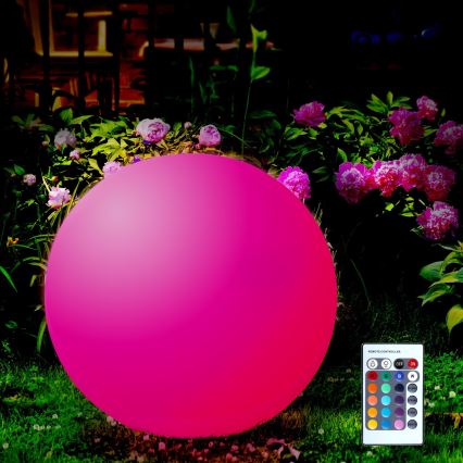 LED RGBW Solarlampe BALL LED/1,2V d 40 cm IP65 + Fernbedienung