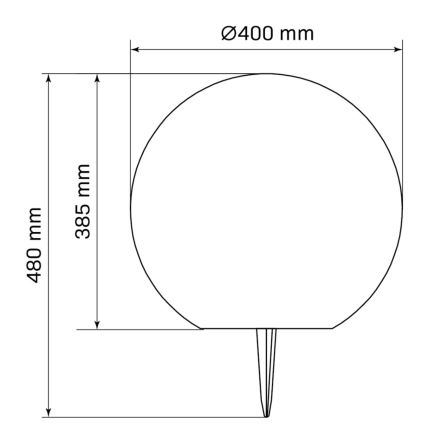 LED RGBW Solarlampe BALL LED/1,2V d 40 cm IP65 + Fernbedienung