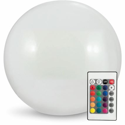 LED-RGBW-Solarleuchte BALL LED/3,2V d 20 cm IP65 + Fernbedienung