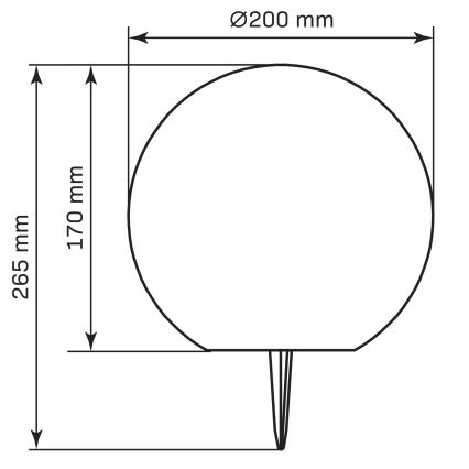 LED-RGBW-Solarleuchte BALL LED/3,2V d 20 cm IP65 + Fernbedienung