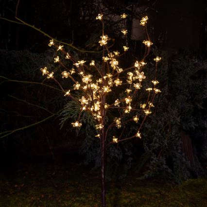 LED RGBW Solarleuchte TREE LED/0,1W/1,2V 600 mAh IP44 braun