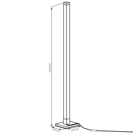 Dimmbare LED-RGBW-Stehleuchte MAGICAL LED/7W/230V + Fernbedienung