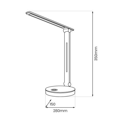 LED-RGBW-Tischleuchte BRUNO LED/5W/5V 3000/4500/6000K weiß
