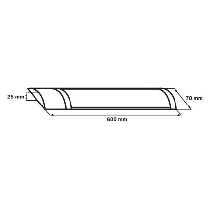 LED-Röhrenleuchte LED/18W/230V 4000K 60 cm schwarz