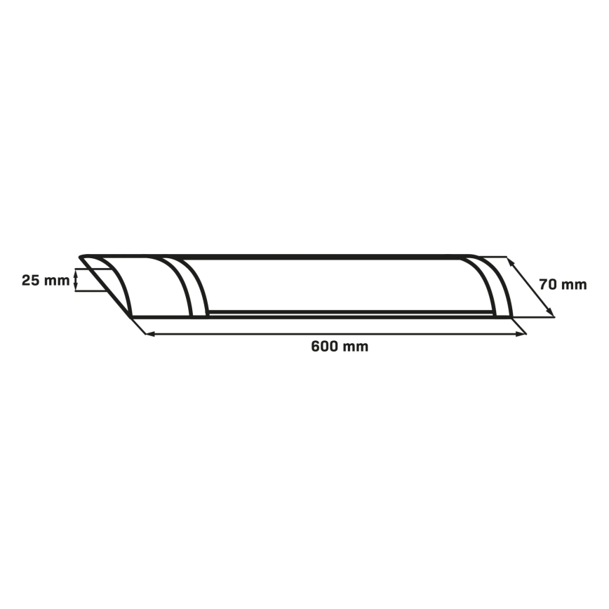 LED-Röhrenleuchte LED/18W/230V 4000K 60 cm schwarz