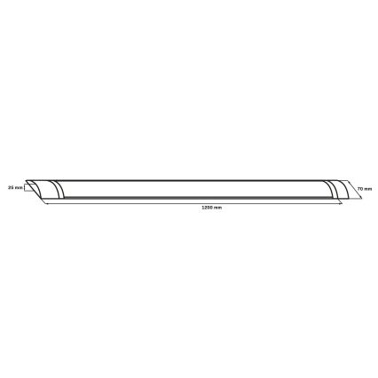LED-Röhrenleuchte LED/36W/230V 4000K 120 cm schwarz