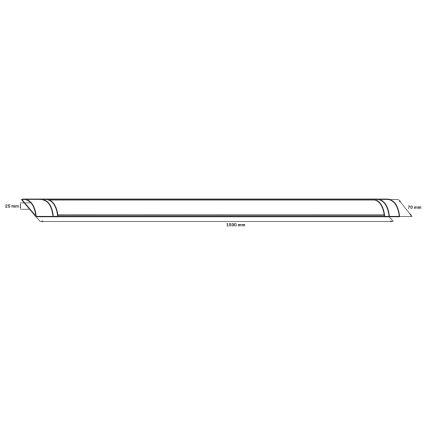 LED-Röhrenleuchte LED/50W/230V 4000K 150 cm schwarz