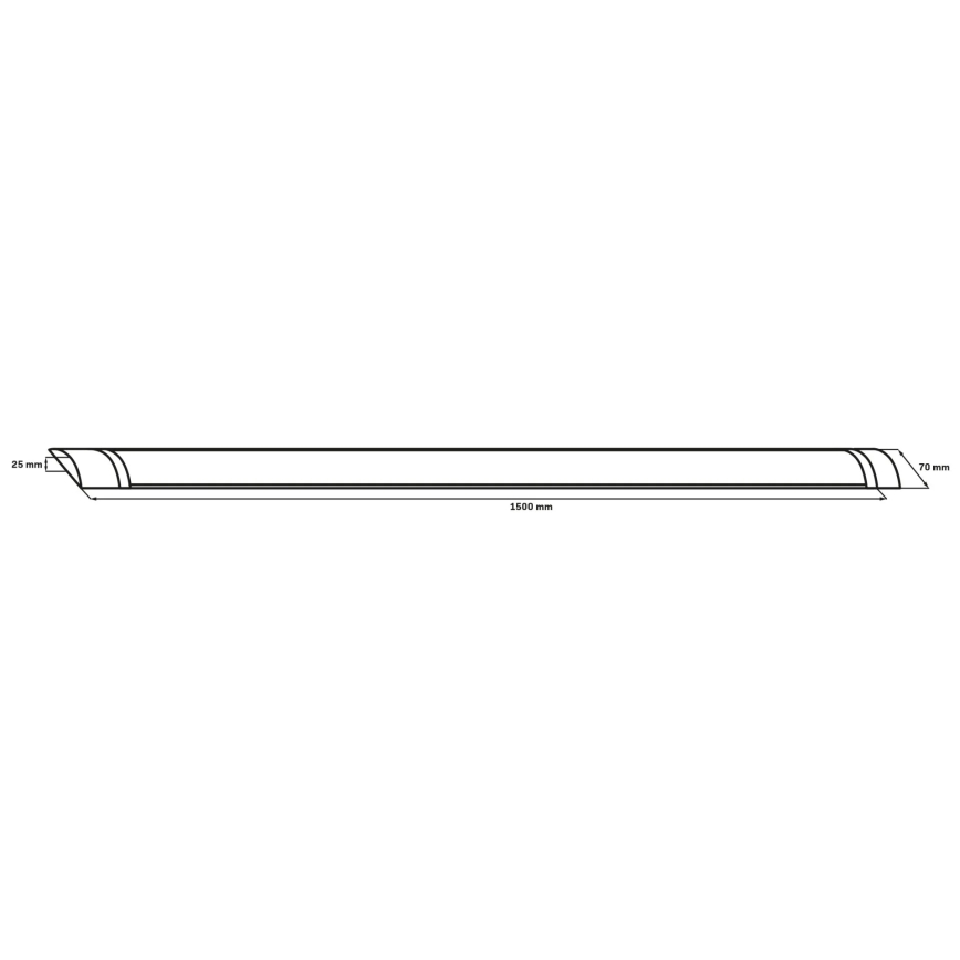 LED-Röhrenleuchte LED/50W/230V 4000K 150 cm schwarz