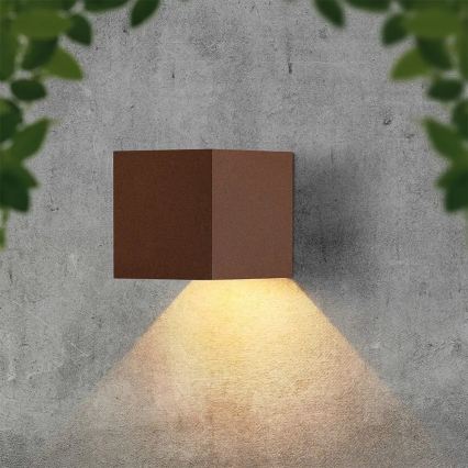 LED-Solar-Wandleuchte mit Sensor LED/9W/3,7V 3000/4000/5000K IP65 2600 mAh braun