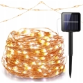 LED Solar-Dekorations-Lichterkette 100xLED/1,2V 800 mAh 7 m IP44 schwarz
