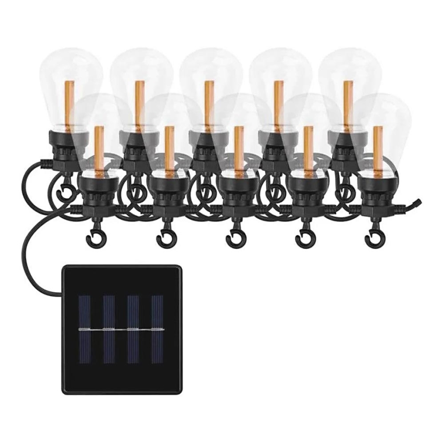 LED Solar-Dekorationslichterkette 10xLED/0,6W/1,2V 4,5m IP44 800 mAh