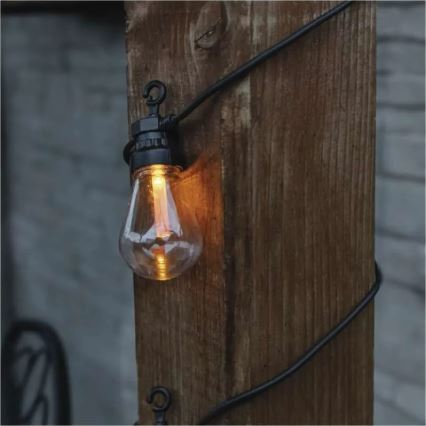 LED Solar-Dekorationslichterkette 10xLED/0,6W/1,2V 4,5m IP44 800 mAh