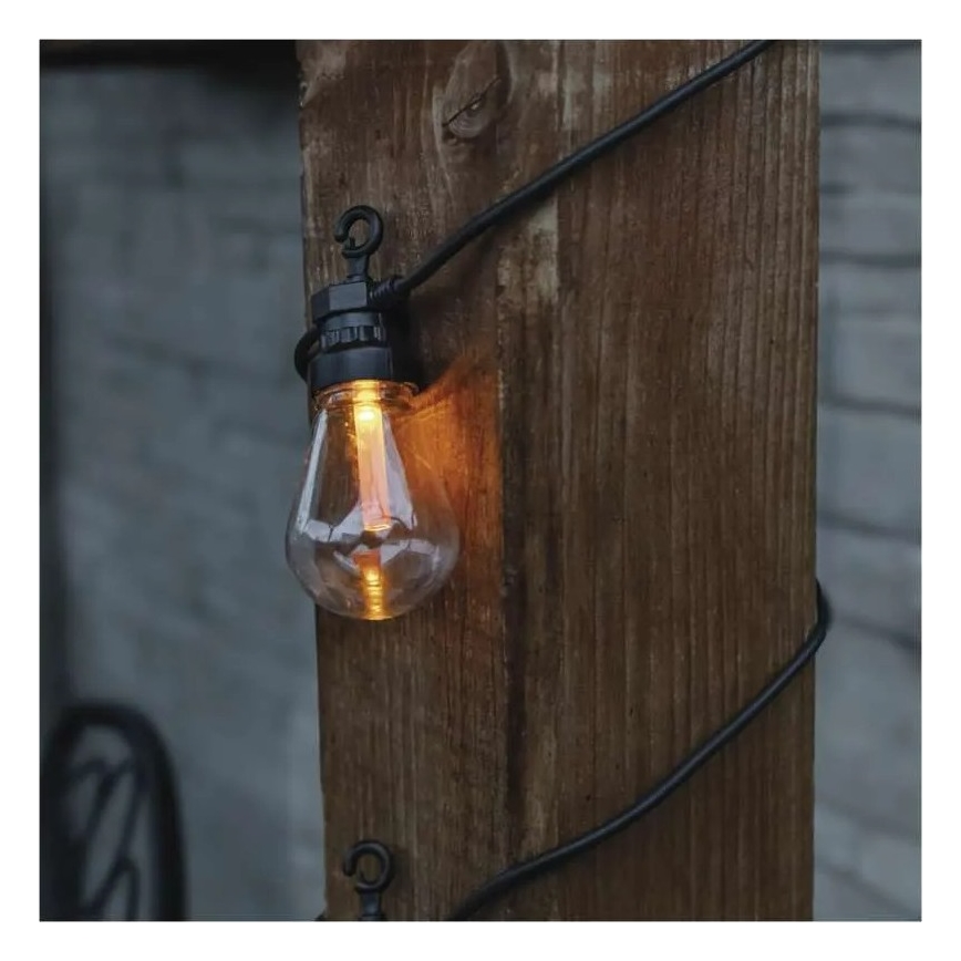 LED Solar-Dekorationslichterkette 10xLED/0,6W/1,2V 4,5m IP44 800 mAh