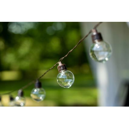 LED-Solar-Dekorationslichterkette 30 LEDs/8 Funktionen 500 mAh 10,6 m IP67 Warmweiß