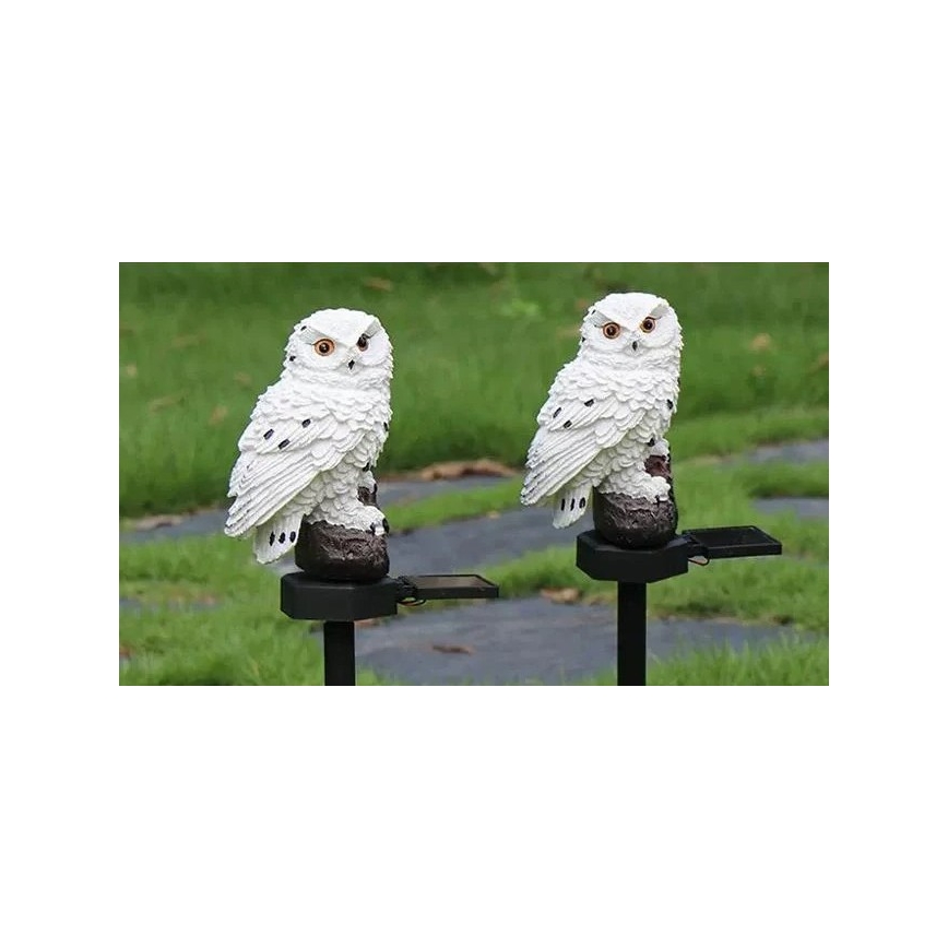 LED-Solar-Dekorationsleuchte mit Sensor 6xLED/1,2V 3000K 40 cm 600 mAh IP44 Eule