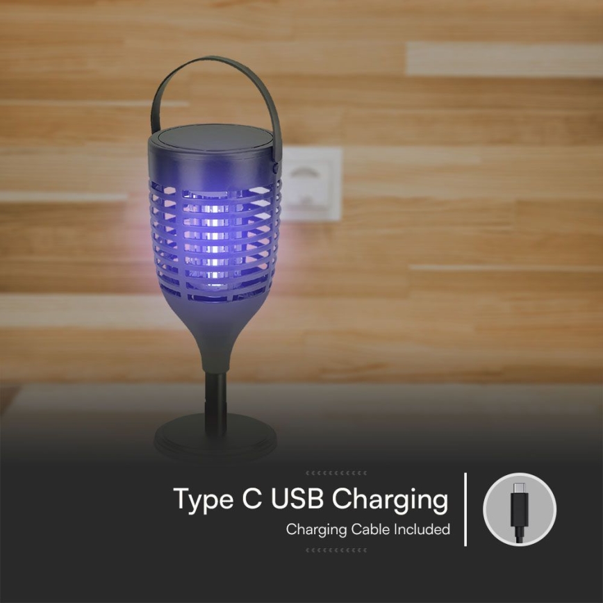 LED-Solar-Insektenvernichter 3in1 LED/1,3W/3,7V IP24 20 mm 2200 mAh