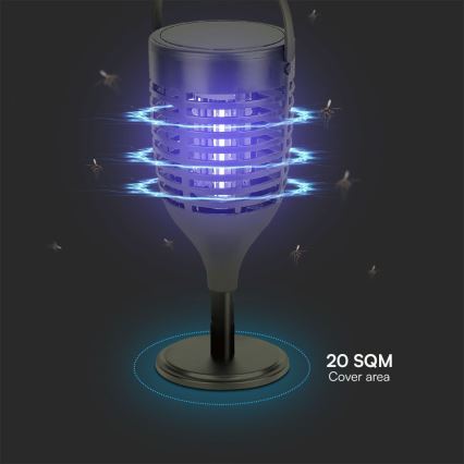 LED-Solar-Insektenvernichter 3in1 LED/1,3W/3,7V IP24 20 mm 2200 mAh