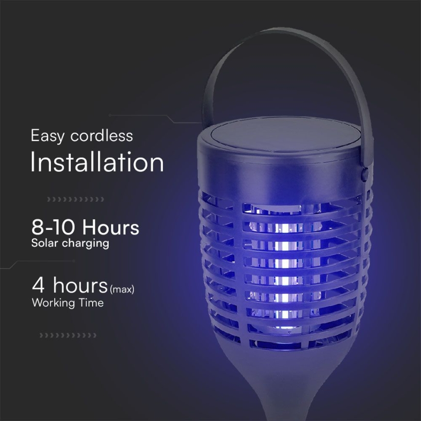 LED-Solar-Insektenvernichter 3in1 LED/1,3W/3,7V IP24 20 mm 2200 mAh
