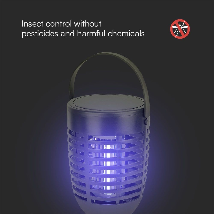 LED-Solar-Insektenvernichter 3in1 LED/1,3W/3,7V IP24 20 mm 2200 mAh