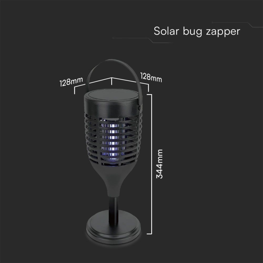 LED-Solar-Insektenvernichter 3in1 LED/1,3W/3,7V IP24 20 mm 2200 mAh