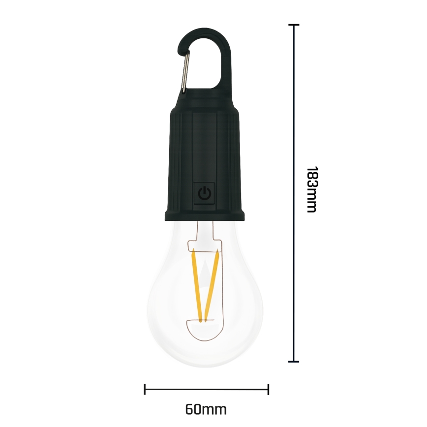 LED-Solar-Ladeleuchte LUMINA LUMO, LED/USB, 300 mAh, schwarz