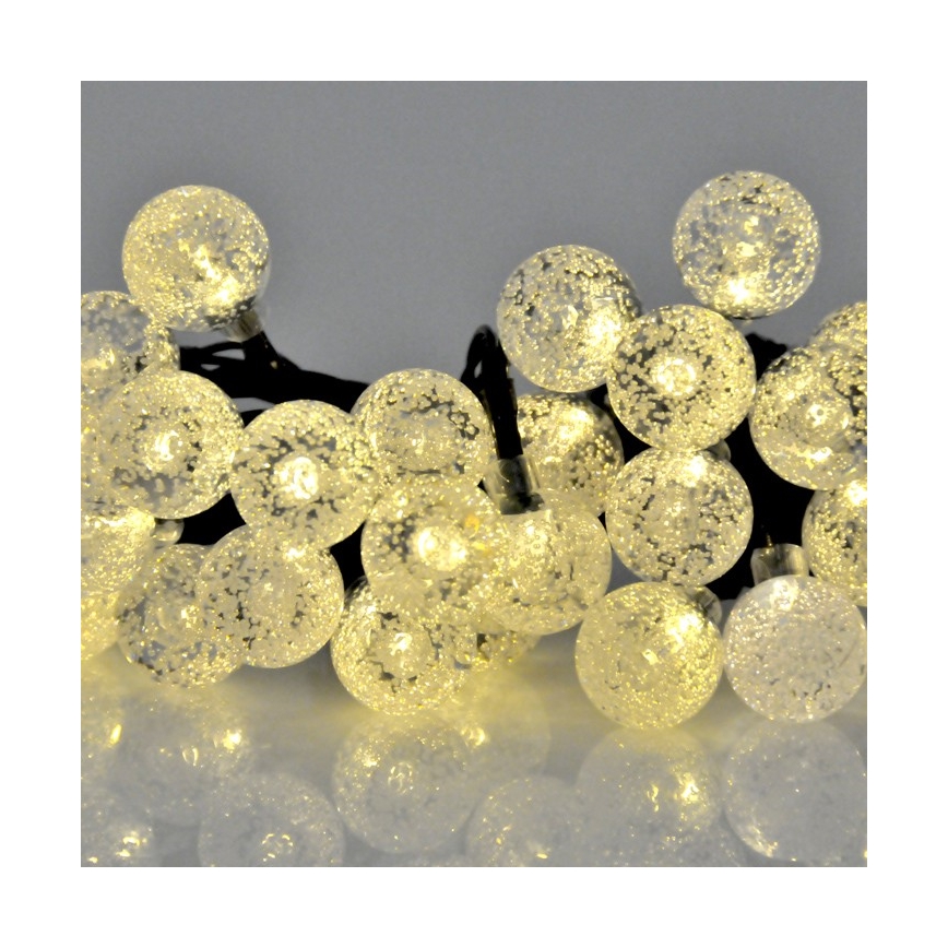 LED Solar-Lichterkette 30xLED/8 Funktionen 300 mAh 4,9m IP44 warmweiß
