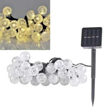 LED Solar-Lichterkette 30xLED/8 Funktionen 300 mAh 4,9m IP44 warmweiß