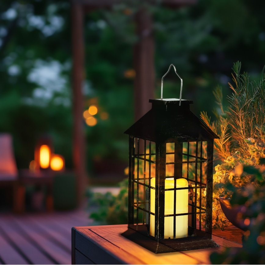 LED-Solar-Pendelleuchte LED/0,02W/1,2V 1xAA 2700K IP44 200 mAh Patina