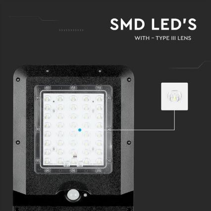 LED Solar-Straßenleuchte mit Sensor LED/15W/7,4V 4000K IP65 10800 mAh
