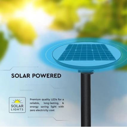 LED-Solar-Straßenlampe mit Sensor LED/7,5W/3,2V 6500K IP65 + Fernsteuerung