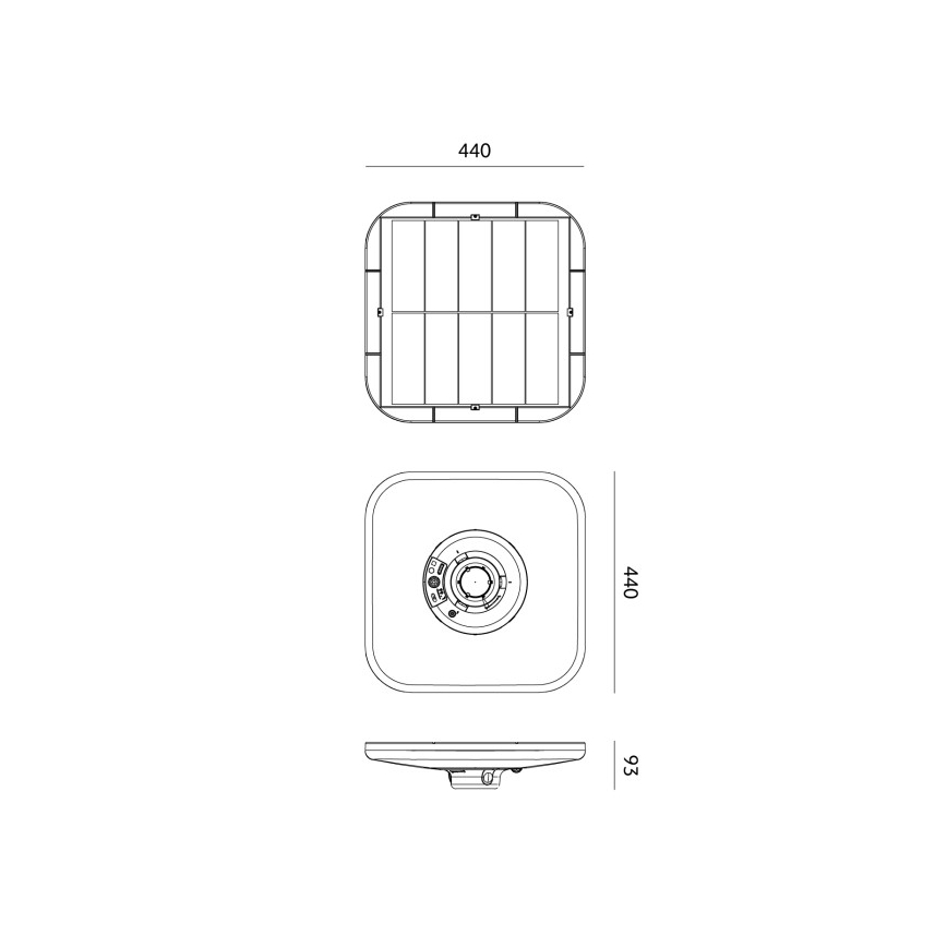 LED-Solar-Straßenleuchte mit Sensor SOLSUMI LED/25W/3,2V 3000/4000/6500K IP54 24000 mAh + Fernbedienung