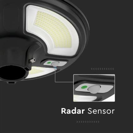 LED-Solar-Straßenlaterne mit Sensor LED/10W/3,2V 6500K IP65 25000 mAh + Fernbedienung