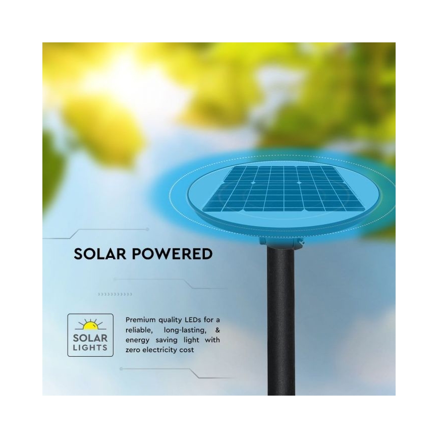 LED-Solar-Straßenlaterne mit Sensor LED/10W/3,2V IP65 4000K 15000 mAh + Fernbedienung