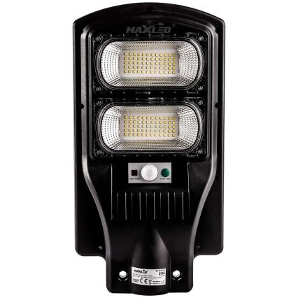 Dimmbare LED-Solar-Straßenlaterne mit Sensor LED/120W/6V 6500K IP65 schwarz + Fernbedienung
