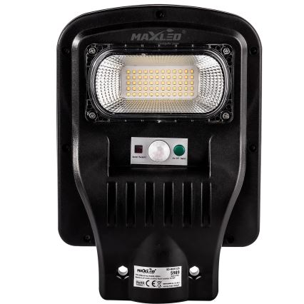 Dimmbare LED-Solar-Straßenlaterne mit Sensor LED/150W/6V 6500K IP65 schwarz + Fernbedienung